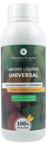 PLANETA HUERTO | Engrais liquide universel 1 L, naturel pour plantes d'intérieur et d'extérieur - Engrais liquide aux micronutriments et acides aminés, améliore la croissance