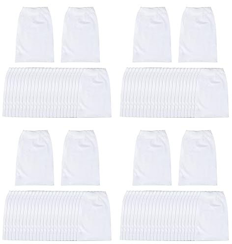 Sunmeit 100-Teilige Pool-Skimmer-Socke für Poolfilter, Filterkörbe und Skimmer zum Filtern Von Schmutz und Blättern, Filtersystem, Weißer Micro-Nylon-Skimmer-Korbfilter