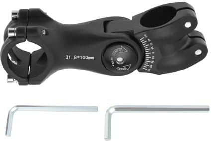 ECSiNG Attacco Manubrio Regolabile In Alluminio Da 1-1/8 Pollici 28,6 Mm Per Bicicletta 0±60° Morsetto Manubrio Da 1-1/4 Pollici 31,8 Mm Prolunga Attacco Manubrio Per Bici Da Montagna