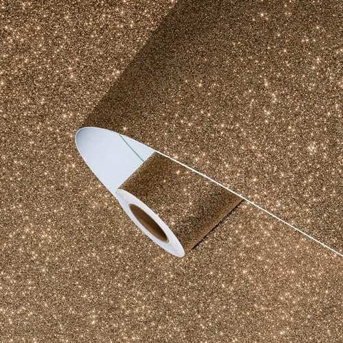 Yullpaper Papier peint pailleté couleur café film pour meubles autocollant moderne papier peint chambre café film pailleté autocollant créatif papier peint chambre d'enfant film adhésif pour armoire