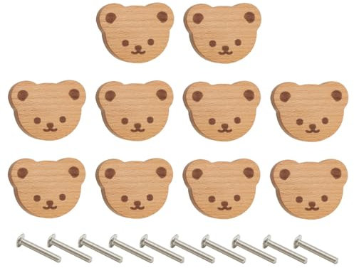 Poupangke -Tier-Schrankknöpfe, 10 Stück Schrankknöpfe Kinderzimmer,Möbelknöpfe Tierformen, Kommodenknöpfe Mit Schrauben, Schubladengriffe Für Dekoration