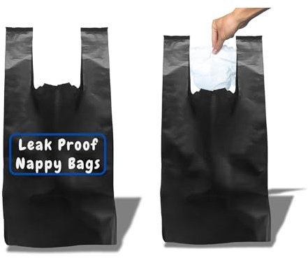 300 x Adult Nappy Bags, Sanitary Disposal Bags, Extra Strong | Leak-Proof, for Incontinence Pads, 3 Packs of 100