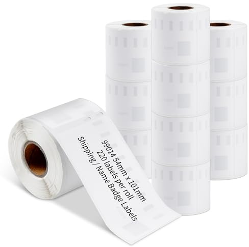 MarkField 12x LW 99014 Versandetiketten Namensschilder (Groß) 54 mm x 101 mm 220 Stück/Rolle Kompatibel mit Dymo LabelWriter 400 450/Twin/Turbo/Duo/4XL/Wireless, Selbstklebend Adress-Etiketten