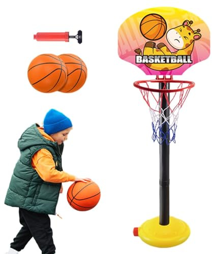 Bärbar basketställ för barn - Bärbar basket justerbar målhöjd | Basketuppsättning för inomhus- och utomhusbruk, leksaksbasketuppsättning, leksaker för tidig utbildning och träningsvanor, för garage, s