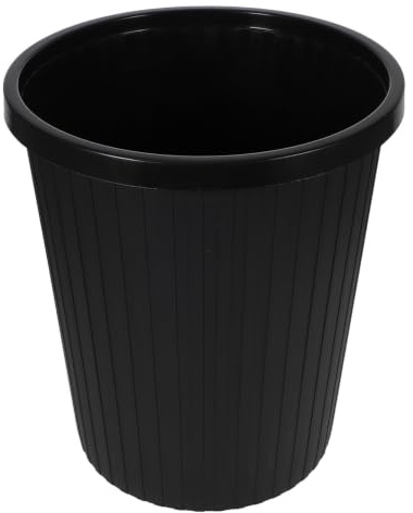 ULTECHNOVO Basura Antideslizante Plástico Diseño Imitación de Cubo Madera y Fondo Aro Fijo Organizar Residuos para Oficina Adecuado en Espacios de Trabajo
