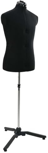vidaXL Verstellbare Schneiderpuppe für Männer Schwarz 37,5-45,5 Zoll, Verstellbare Schneiderpuppe, robuste Mannequin-Hilfe, tolles Tool für Mode-Design und Schnittmuster