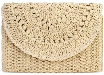 Ruoying Straw Clutch Purses for Women Summer Beach Bags Envelope Woven shoulder Handbags for Vacation