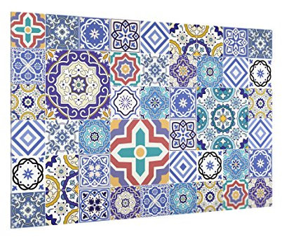 Bilderwelten Spritzschutz Glas - Portugiesische Fliesen Spiegel - Quer 2:3, 40cm x 60cm