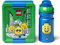 LEGO LUNCH SET - ICONIC BOY, Fun & Functional 390ml Bottle & Lunch Box for Kids & Adults, Dishwasher Safe, Perfect for Meals on the Go, Green & Blue
