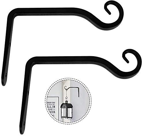 KUANDARMX Sehr gut 2 PCS Pflanzenhalterung Blumenampelhalter Eisen Wandhaken Blumenampel Wandhalter Haken zum Aufhängen von Pflanzer Vogelhäuschen Laterne Windspiele Wandleuchter Anwesend