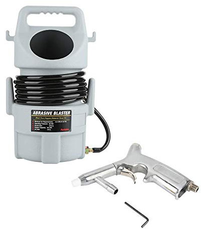 Mobiles Sandstrahlgerät mit Tank und Pistolen, tragbarer pneumatischer Sandstrahler mit 4,5 m Schlauch, Luftsandstrahler mit Tank, Kapazität 50 Pfund