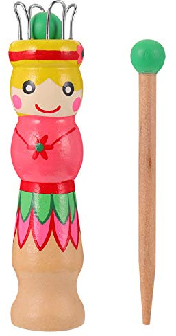 EXCEART Laminated Wood Knitting Dolly Wood Yarn Wool Knitter Knitting Doll Loom Maker Craft Tool