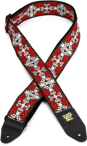 Ernie Ball Red Trellis Jacquard Gitarrengurt