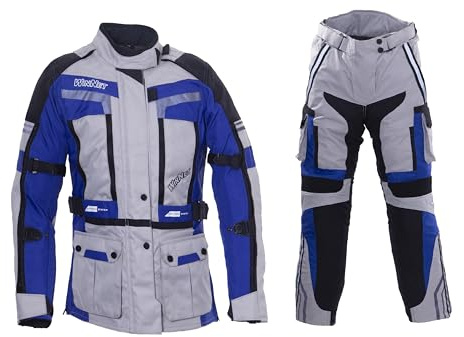 WinNet Completo tuta moto in cordura giacca e pantaloni per turismo viaggio motociclista