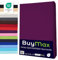 Buymax® Spannbettlaken 80x200cm Doppelpack 100% Baumwolle Spannbetttuch Bettlaken Jersey, Matratzenhöhe bis 25 cm, Farbe Aubergine