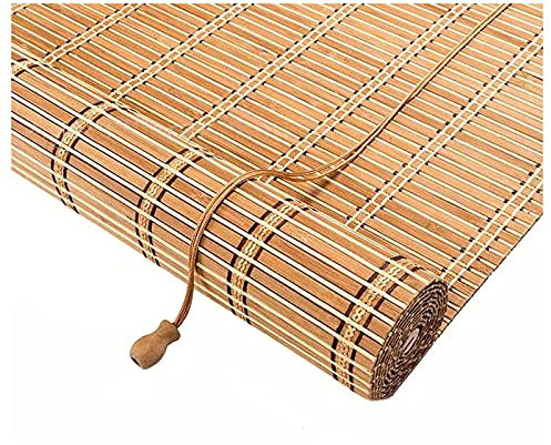 YSJX Bambusrollo in Natur,Sichtschutz Rollo,Raffrollo wetterfest,Jalousien für die Badfenster,Holzrollos mit Seitenzug, für Fenster und Türen (Size : 160x300cm/63x118in)