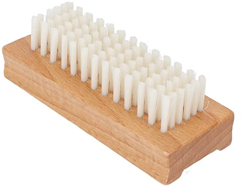 Wooden Nail Brush – Double-Sided Firm Bristle Scrub Brush for Fingernails & Toenails, Effective Hand & Foot Cleaner for Cuticles and Nails