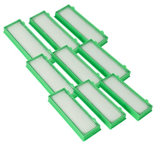 vhbw Lot de 9x filtres compatible avec Vorwerk Kobold VR-300, VR300, VR-200, VR200 aspirateur - Filtre HEPA contre les allergies