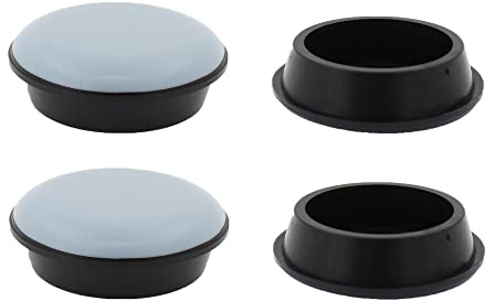 Lifeswonderful - 4x EasyMove PTFE Teflon Glider Furniture Castor Cups - Move Heavy Furniture & Recliners with Ease - 30mm