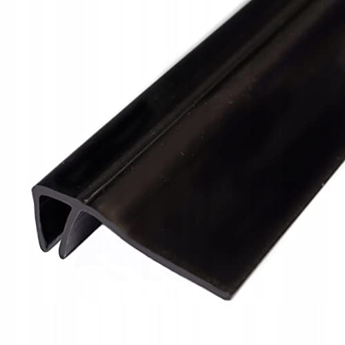 AquaParts Schwarz Duschtür Dichtung 200cm | für 4mm Glastür Stärken | Wasserabweisende Duschdichtung | Streifdichtung | Duschkabinen-Dichtung | für Dusche und Duschtür