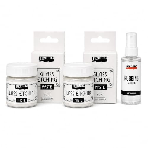 Zita´s Creative Glasätzungspaste 2x50ml im Set mit Alkoholspray. Glass Etching Paste, Ätzpaste, Frosteffekt