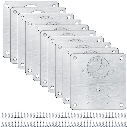 10 Stück Schrank Scharnier Reparaturplatte, Küchenscharnier Reparaturplatten, Aufschraubscharniere Reparaturklammern mit Loch, Möbelscharnier Platte für Schrank Möbel Schublade Fenster