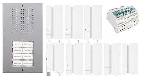 KIT CITOFONO OTTO FAMIGLIE 2 FILI KCA2061 8 FAMIGLIE CITOFONI 2738WA