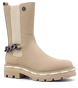 Liu Jo Anfibio Donna 4F3717EX014 in Pelle Sand o Black Modello Casual. Una Calzatura Comoda Adatta per Tutte Le Occasioni. Autunno Inverno