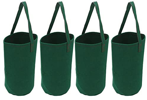 Upside Down Planter Hanging Flower Pot Planter, Hanging Strawberry Planter, Upside Down Plant Holder Pot Hanging Sky for Balcony Garden Home Decoration(Green)