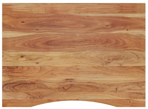 vidaXL Schreibtischplatte, Tischplatte Arbeitsplatte Rechteckig, Platte für Schreibtisch Esstisch, Holzplatte Bürotischplatte, 100x80x2,5cm Massivholz Akazie