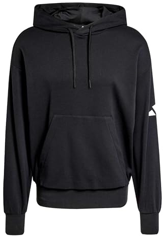adidas Men's ESSENTIALS LOSE FIT THREE BAR TERRY HOODIE