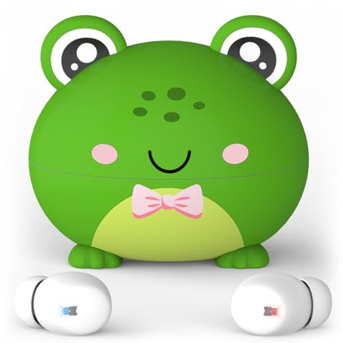 Kopfhörer Kabellos Bluetooth Kinder, 30 Std Kopfhörer für Mädchen und Jungen, Für kleine Ohren, Eingebautes Mikrofon, Tragbarkeit Kopfhörer Kinder In-Ear für Handys/ Tablet/ iPad/ Laptops/ PC (Grün)