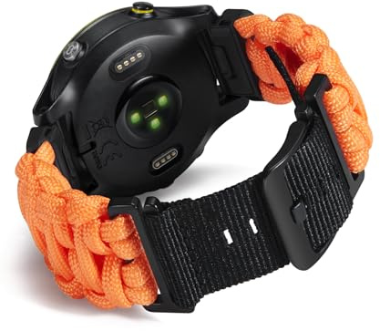 BINLUN Kompatibel mit Garmin Armband Nylon Paracord 550 20MM/22MM/26MM Militär Sports Robustes Für Quickfit-Armband Geflochtene Ersatzarmband Passt Für Fenix/für Forerunner/Für Descent/Für Instinct