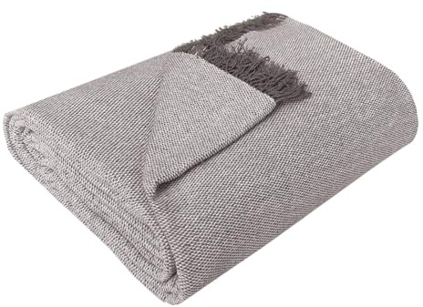 Acomoda Textil – Colcha Multiusos para Sofá y Cama, Manta Foulard Cómoda, Grande y Práctica de Algodón-Poliéster. Plaid Cubrecama y Cubresofá Suave y Ajustable. (Visón, 230x260 cm)
