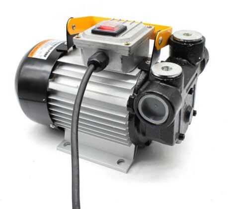 Selbstansaugend Dieselpumpe Kraftstoffpumpe HeizöLpumpe Fasspumpe Diesel Heizolpumpe Tankstelle Bio Automatische Pistole UmfüLlpump für Dieselkraftstoff Extraktion von Leichtöl 550W 2800RPM YB60