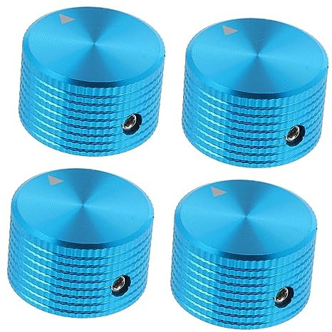 DRESSOOS 4stücke Teiliges Metall Drehknöpfe Gitarre Und Bass Robuste Lautstärke Tonregler Aluminiumlegierung Blau Geeignet Als Gitarrenzubehör Und Audio-potentiometer