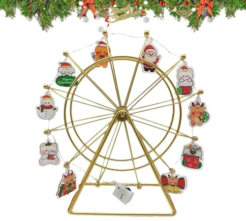 Riesenrad Weihnachten - Riesenrad des Weihnachtsdorfs, Nachtlicht Mit Weihnachtsschneemann | Weihnachtsspielzeug Für Allgemeinen Gebrauch, Animierte Dekorationen