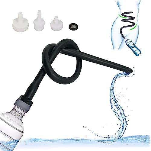 YIOTMOP Anal Silicone Cleaning Tube Douche Shower Head Attachment Shower Enema Douche with 3 Connection Head Gay Sex Toys Flexible Anal Douches for Men Women