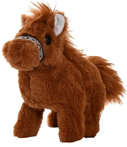 Electric Pony Interactive Toy,Horse Plush Fidget Toys,Walking Unicorn,Spirit Horse Toys Pets Alive,Can Be Used To Attract Children'S Attention And Interact With Them,Boys Girls Kids Gifts (Brown)