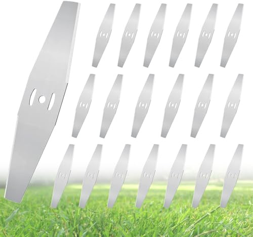 eupdd 20 Lame Coupe Bordure en Métal: Lames de Tondeuse électrique de 15 cm pour Gazon, Jardin, Parc, Lames de Débroussailleuse, Lame Tondeuse Gazon, Accessoires Tondeuse électrique