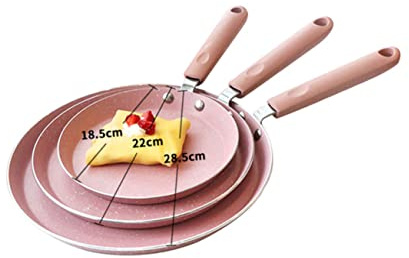 Didiseaon Padella Antiaderente in Alluminio per Omelette e Pancake Fondo Piatto, Riscaldamento Rapido e Facile da Girare, per Cucina Domestica e Ristorante