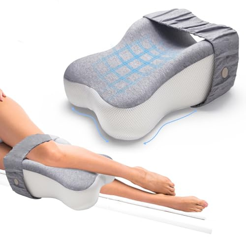 Syzplnwy Coussin de genou pour personnes dormant sur le côté – Coussin de jambe en mousse à mémoire de forme pour soulager les douleurs dorsales et la sciatique, soutien de l'alignement de la colonne