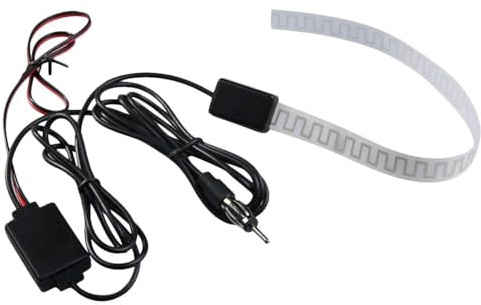 Antenne Voiture Antenne Radio FM/AM pour autoradio, Fixation adhésive sur Pare-Brise, Compatible avec Voitures, camions, Motos et SUV. Antenne Automobile