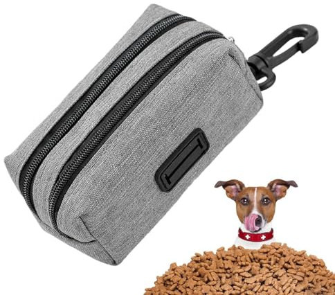 Porta bolsas higiénicas para perros, portátil dividida 2 en 1 – Porta bolsas higiénicas y premios para perros | para pequeños grandes uso interior exterior jardín viajes paseos adiestramiento