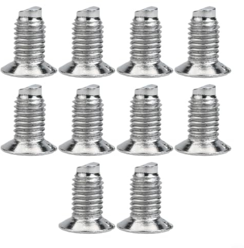 Juego de 10 tornillos para placas de aguja para máquinas de coser, acero inoxidable, tornillos de fijación, accesorios de reparación industrial, 4,2 x 8,1 mm