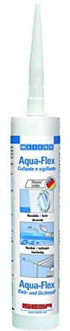WEICON Aqua-Flex 310 ml di adesivo elastico impermeabile bianco per la sigillatura
