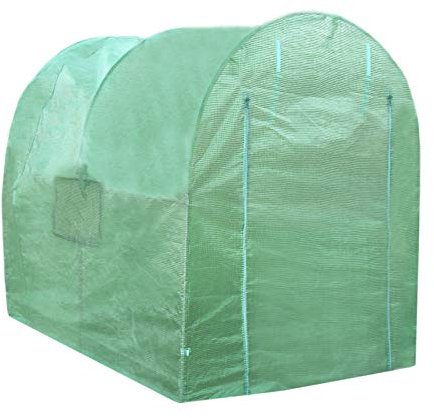Polytunnel mit Folie Gewächshaus Treibhaus Tomatenhaus Pflanzenhaus Folientunnel 19mm 2.5m x 2m