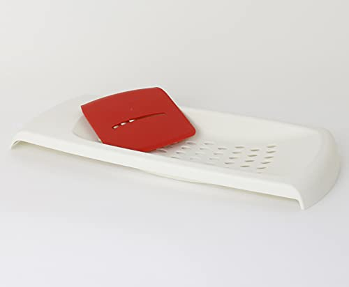 TUPPERWARE Backen P22 Kleine Spätzleria Spätzlekönig weiß mit Teigspatel Rot+Rezeptheft