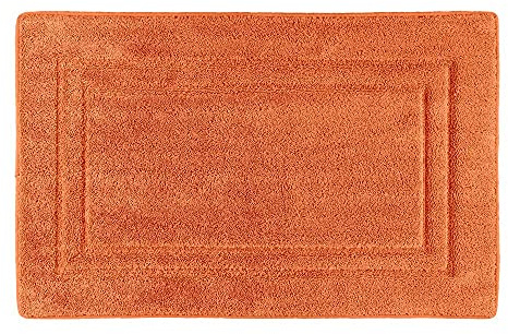 PANA Viskoelastische Frottee Badematte I Hochflor Badvorleger I Duschvorleger mit viskoelastischem Memoryschaum I rutschfest und saugstark I Größe: 50 x 80 cm I Farbe: Kupfer