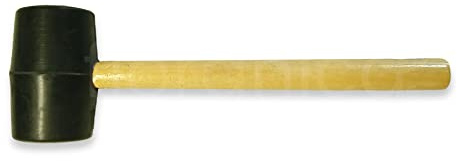 Floranica Gummihammer Schonhammer Hartholzstiel Pflasterhammer Plattenverlegehammer Hammer 450g